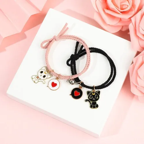 1 Pair Cat Magnetic Couple Bracelet